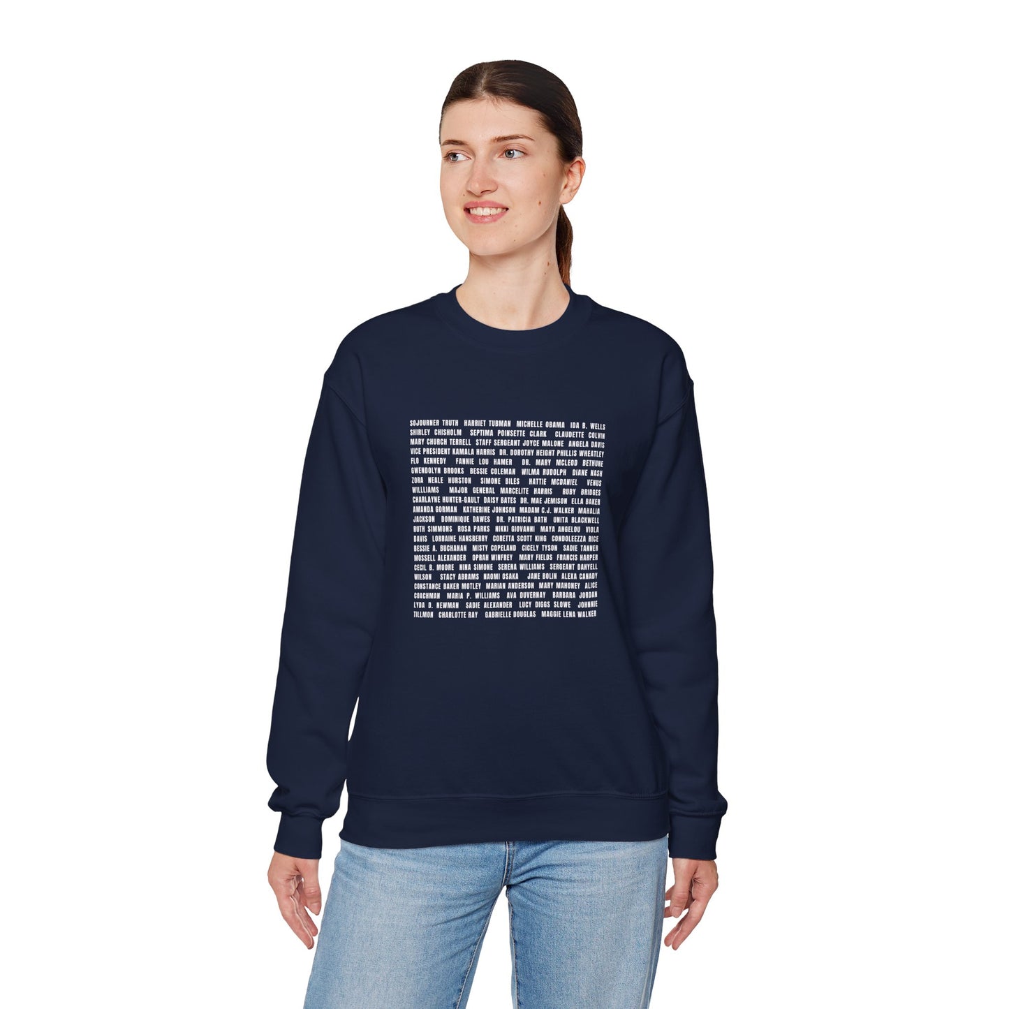 "Revolutionary Black Women" Unisex Heavy Blend™ Crewneck Sweatshirt - Black, Gray, & Navy Blue Available