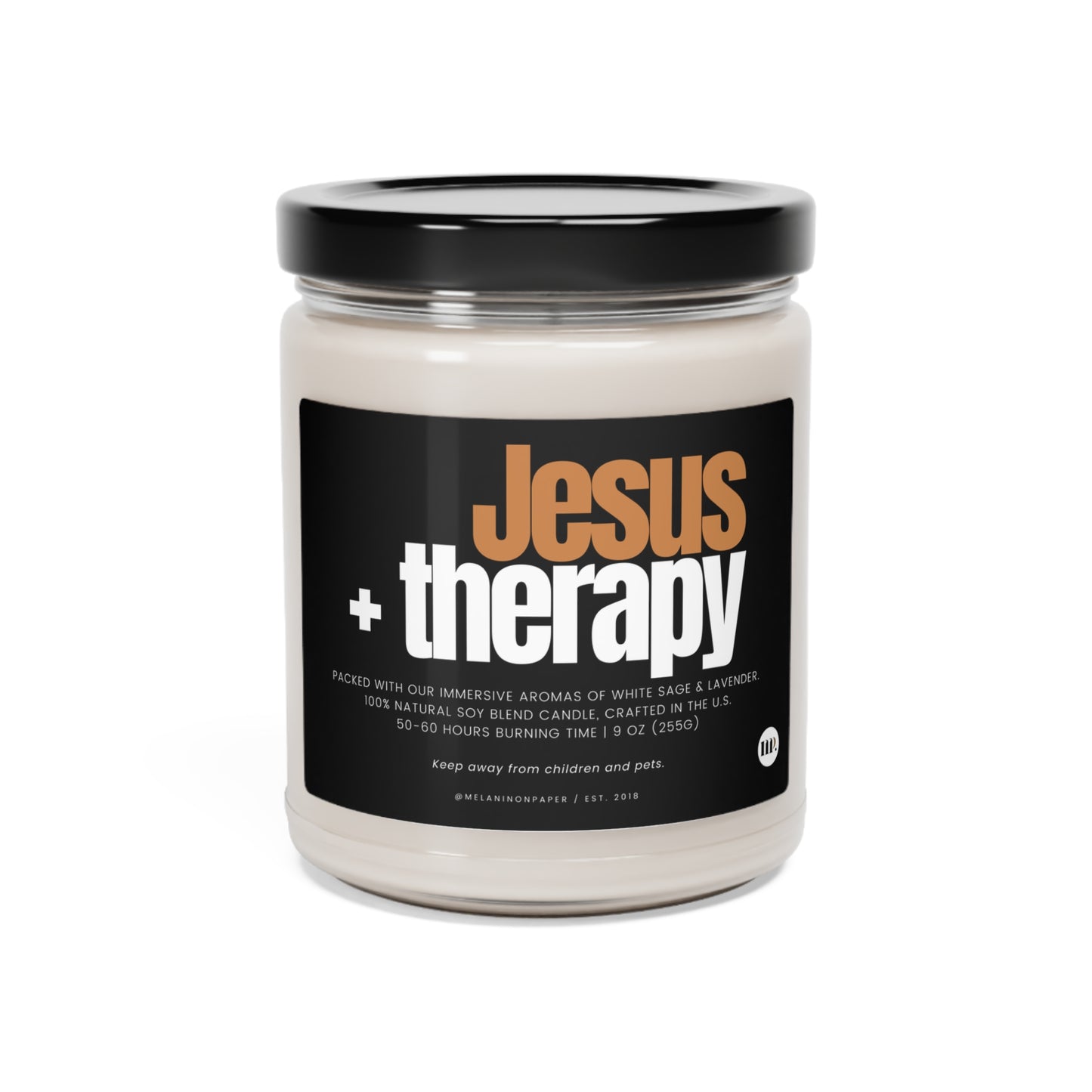 "Jesus + therapy" Scented Soy Candle, 9oz