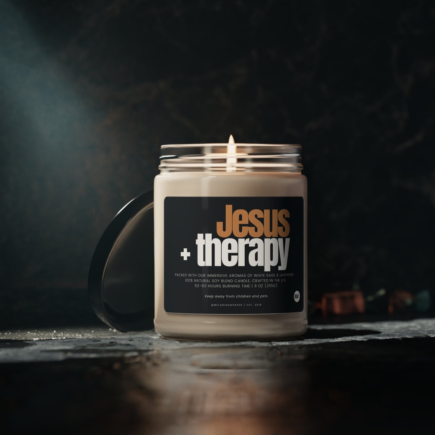 "Jesus + therapy" Scented Soy Candle, 9oz