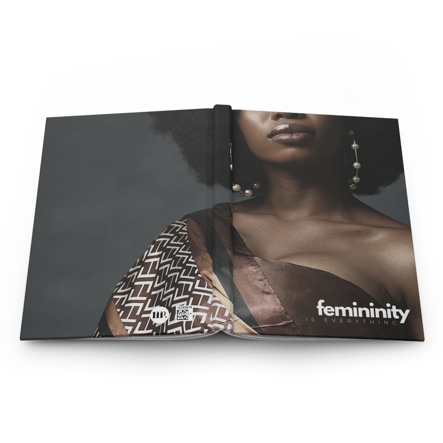 "femininity is everything" Velvety Matte Hardcover Journal
