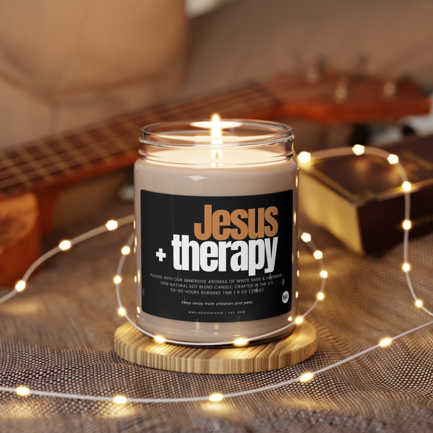 "Jesus + therapy" Scented Soy Candle, 9oz