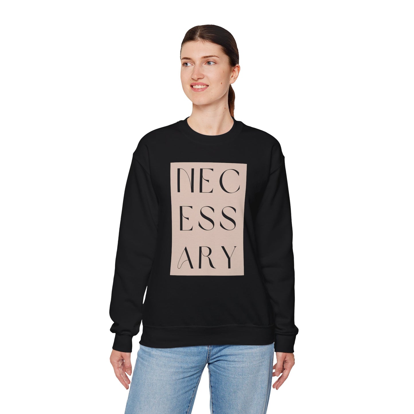 "necessary" Unisex Heavy Blend™ Crewneck Sweatshirt - Nude