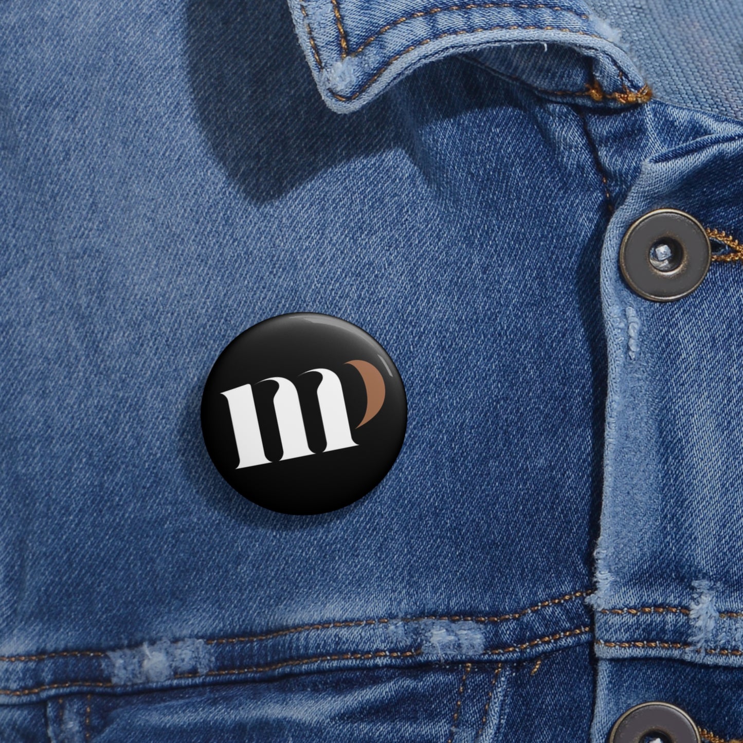 melanin on paper logo Pin Buttons