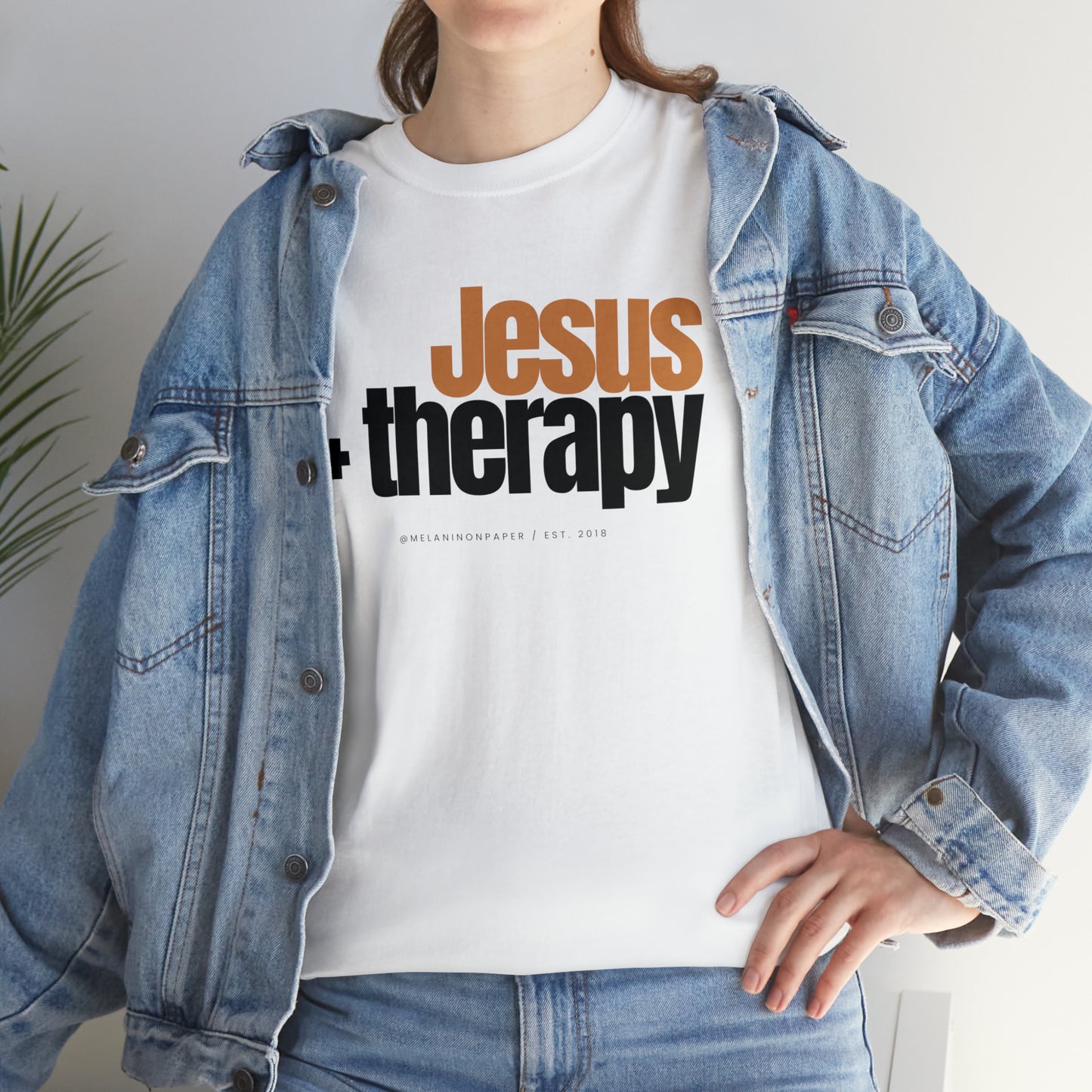 "Jesus + therapy" Unisex Heavy Cotton Tee - White, Sport Grey, & Graphite Heather Grey