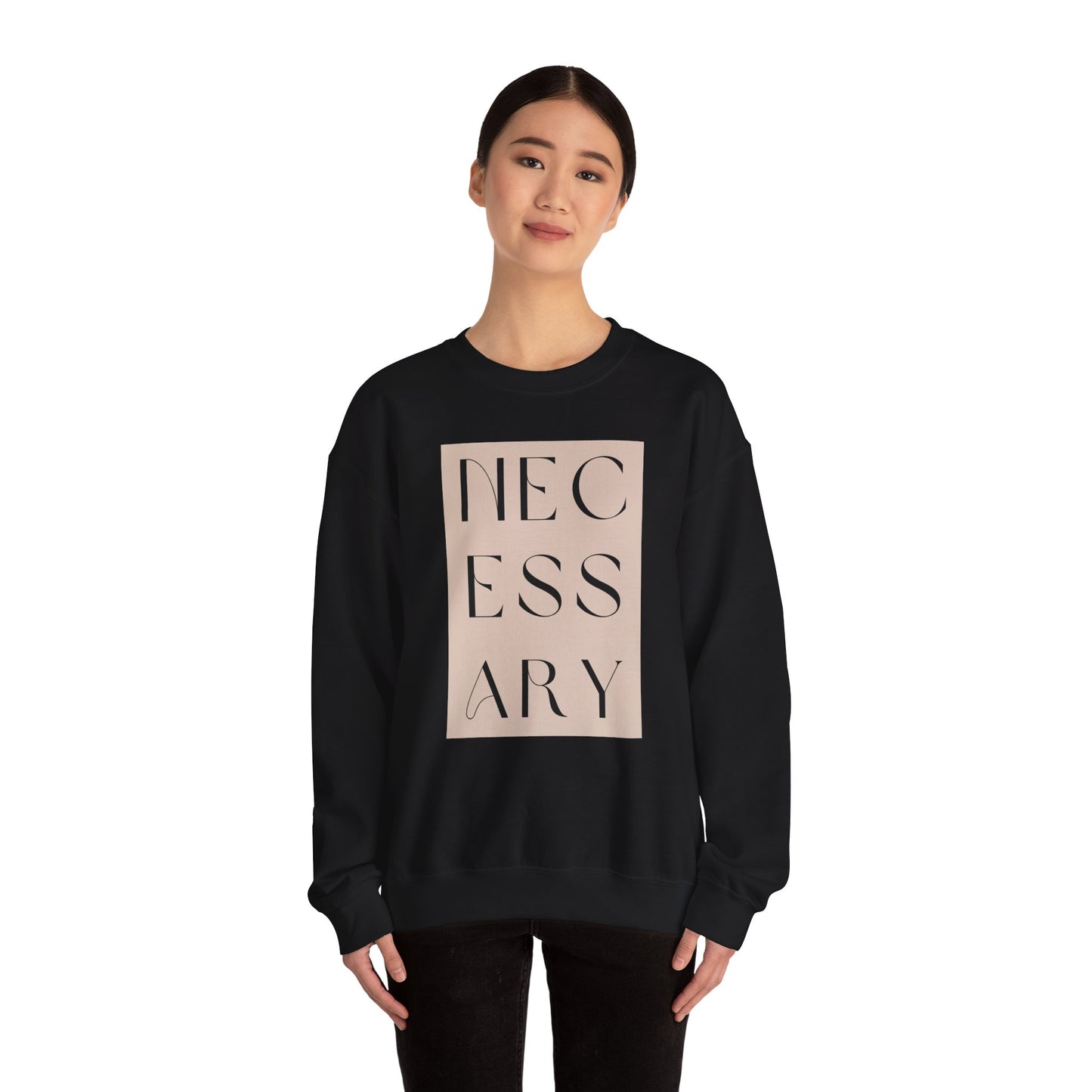 "necessary" Unisex Heavy Blend™ Crewneck Sweatshirt - Nude