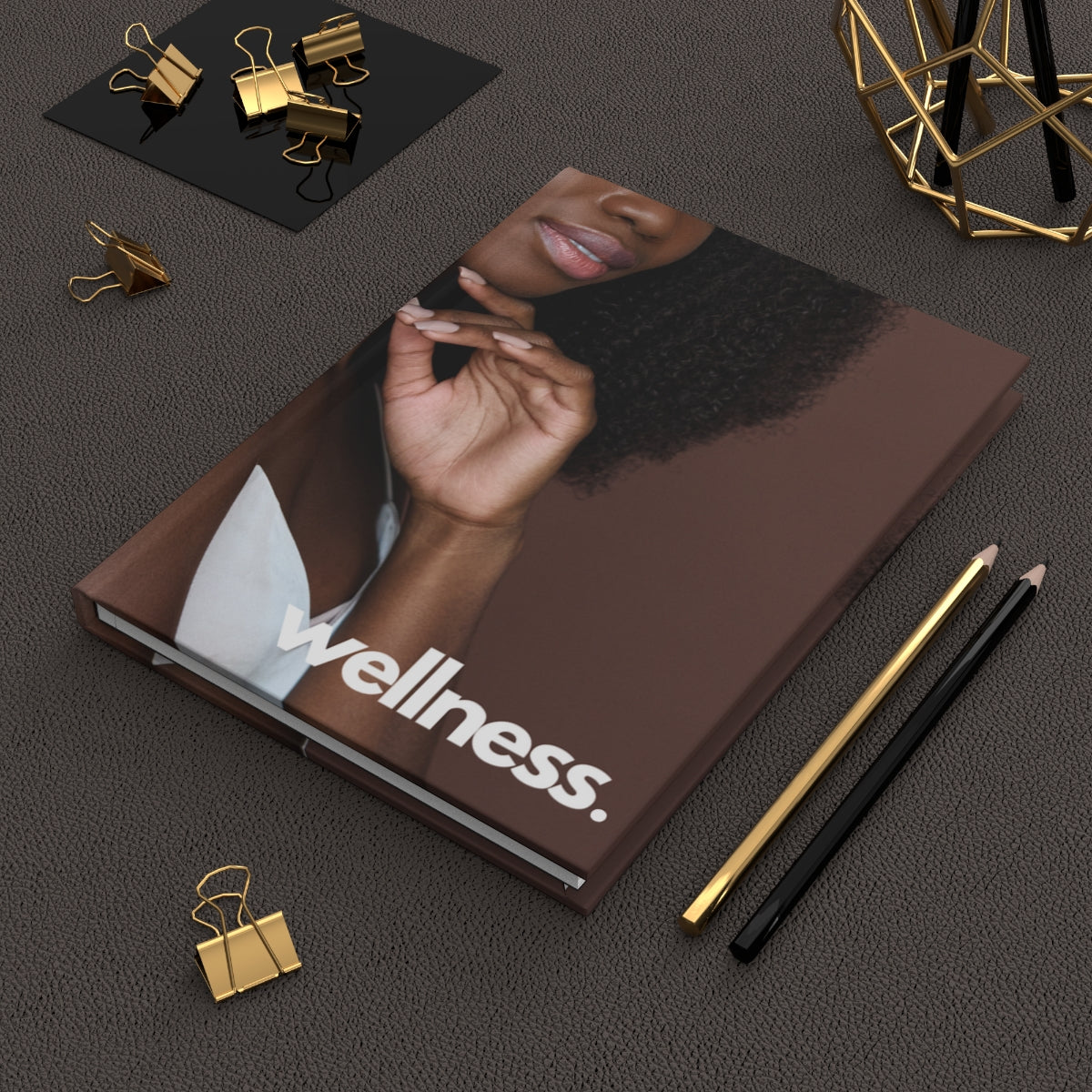 "wellness" Velvety Matte Hardcover Journal