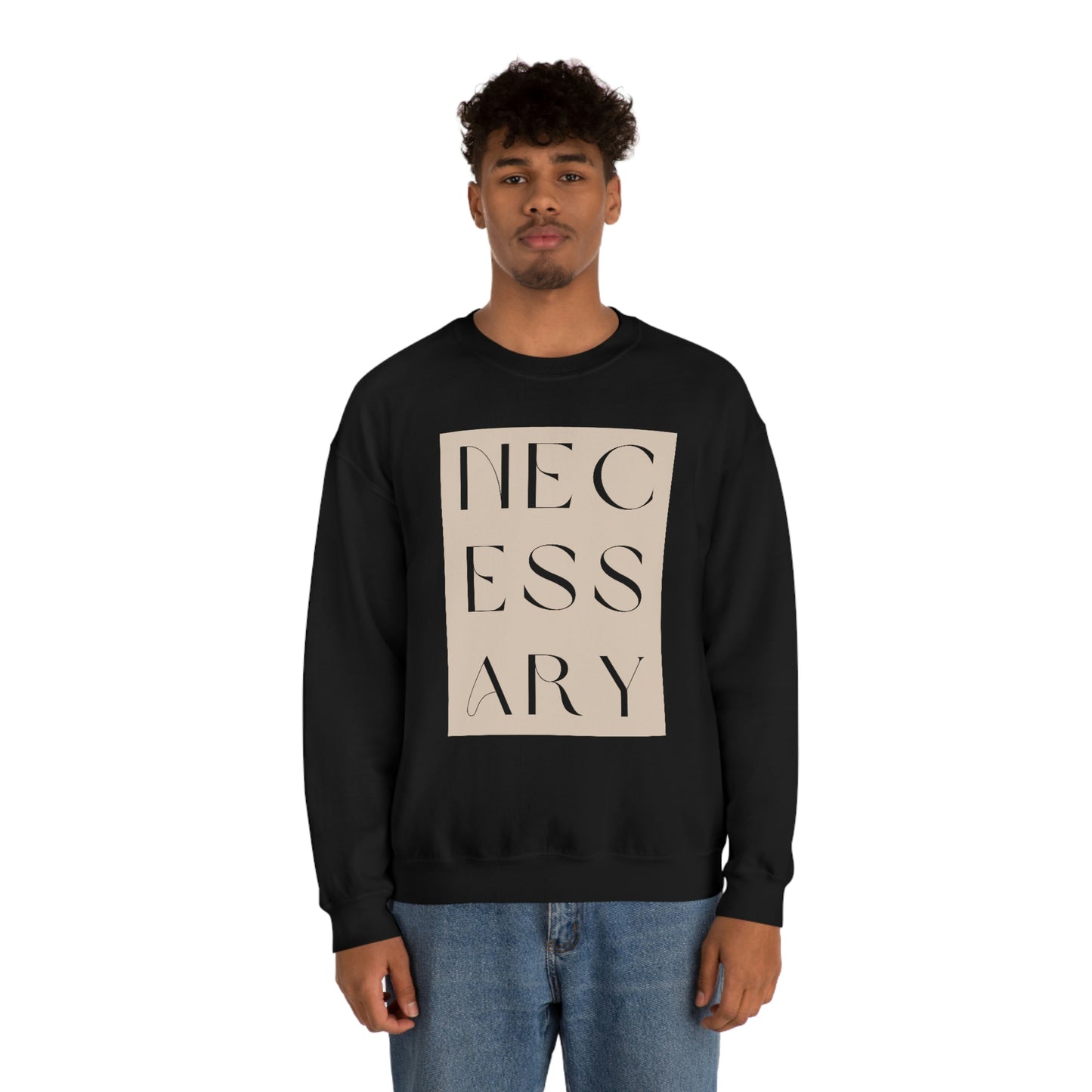 "necessary" Unisex Heavy Blend™ Crewneck Sweatshirt - Nude