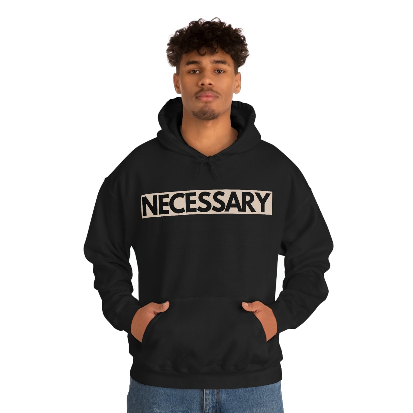 "necessary" Unisex Heavy Blend™ Hooded Sweatshirt - Nude