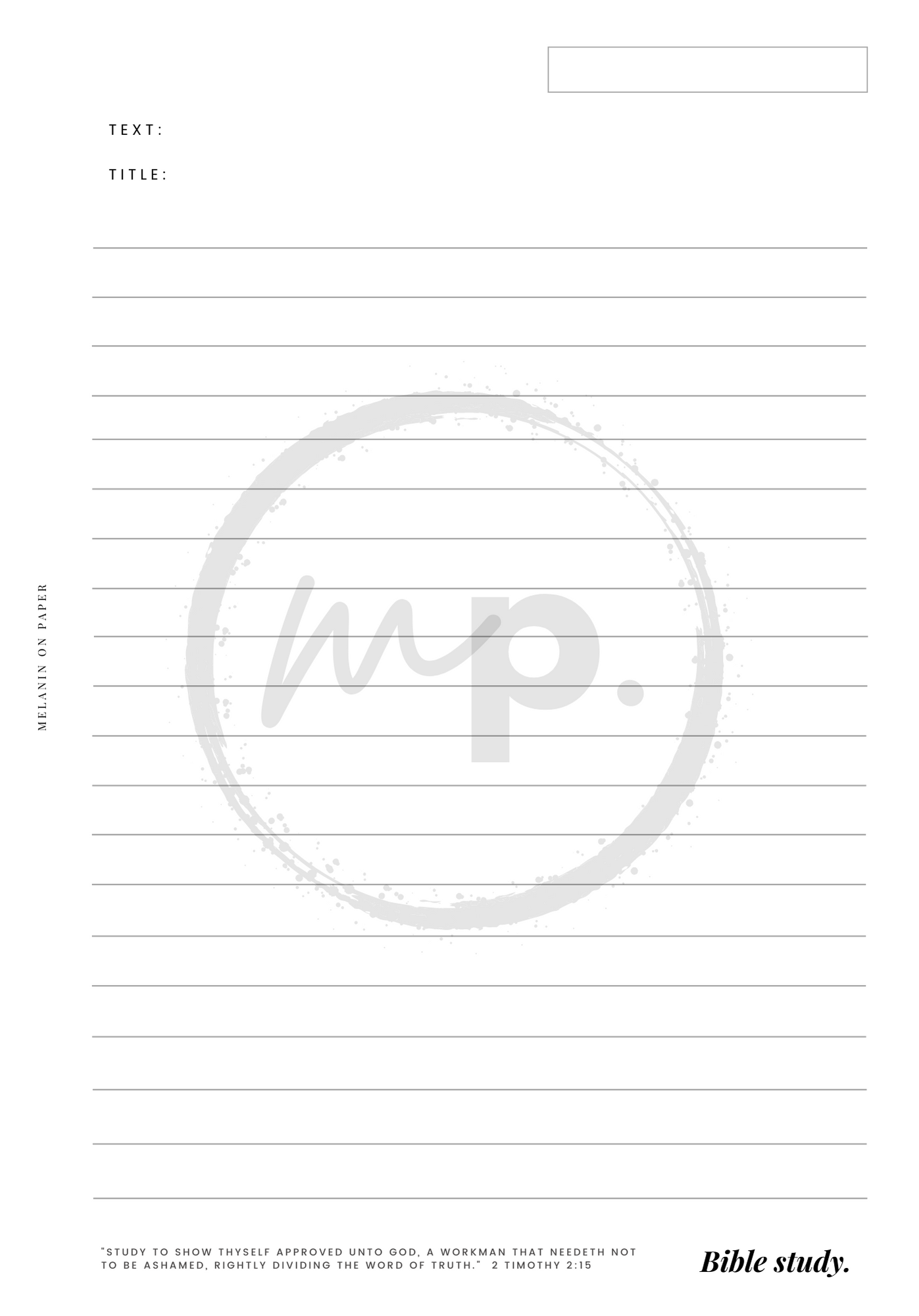 "Bible study" Printable Planner Insert Bundle