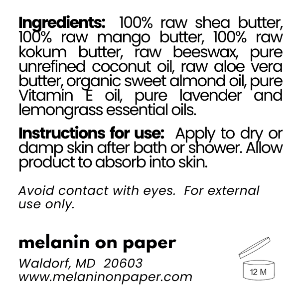 100% Natural Hand-Whipped Body Butter (4oz.)