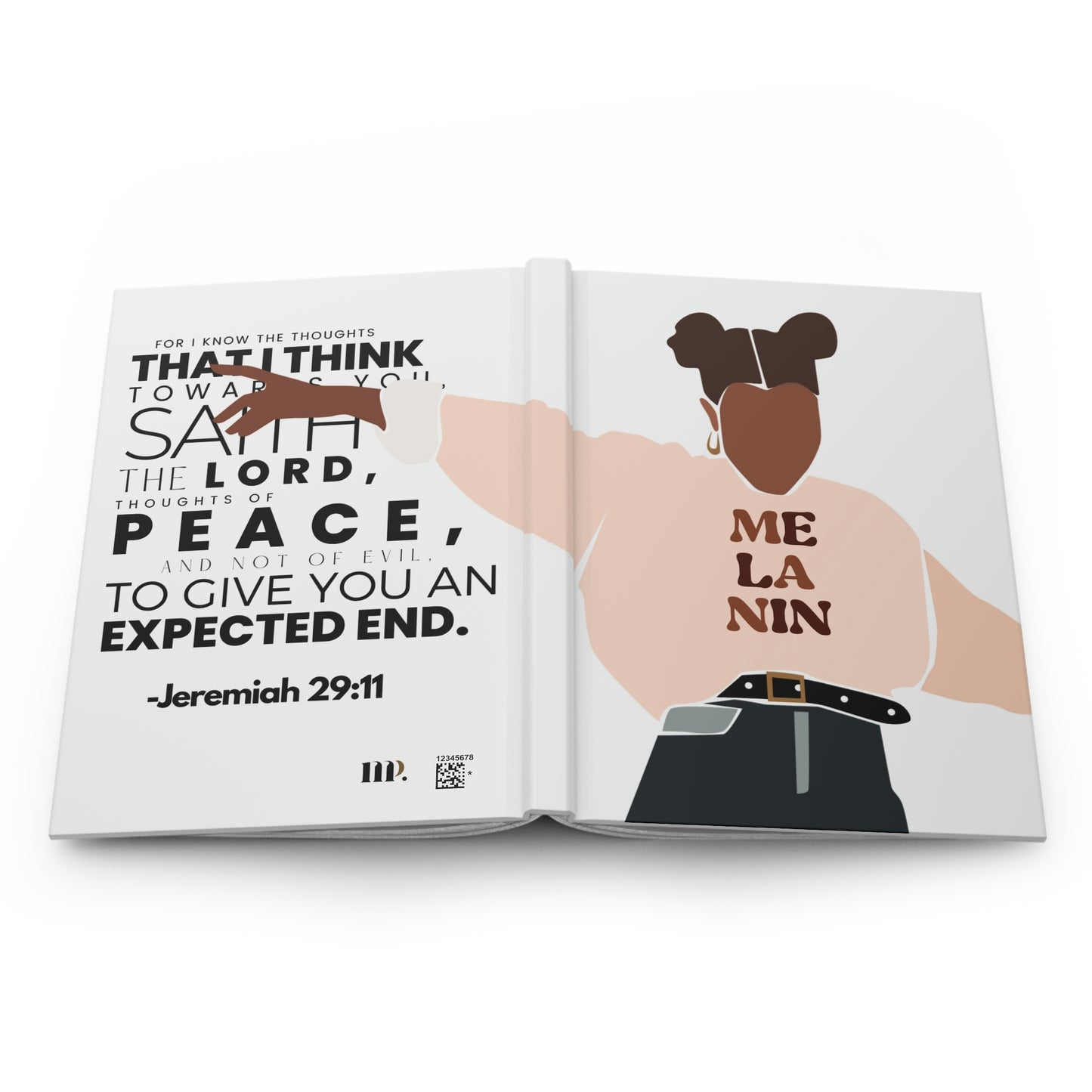 "For I know the thoughts..." Velvety Matte Hardcover Journal