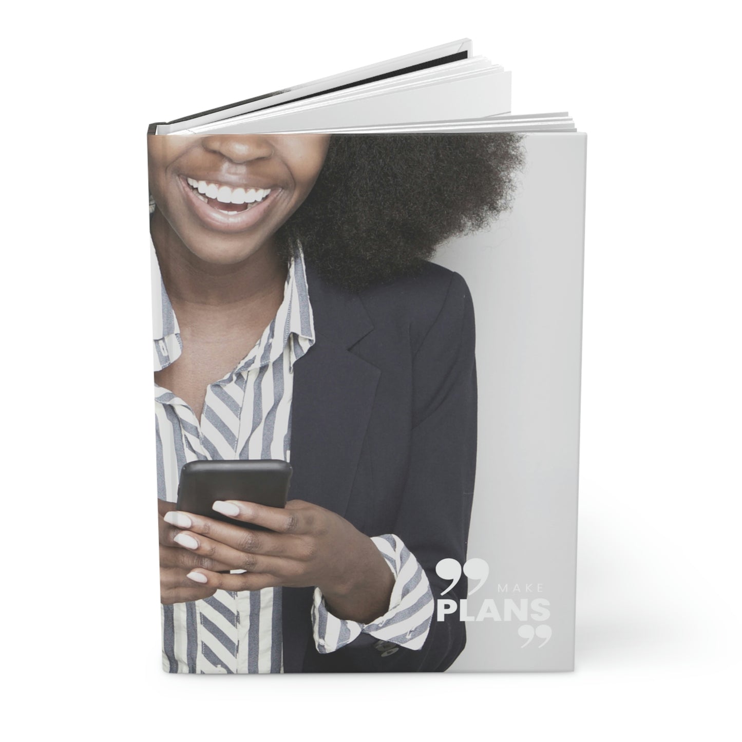 "make plans" Velvety Matte Hardcover Journal