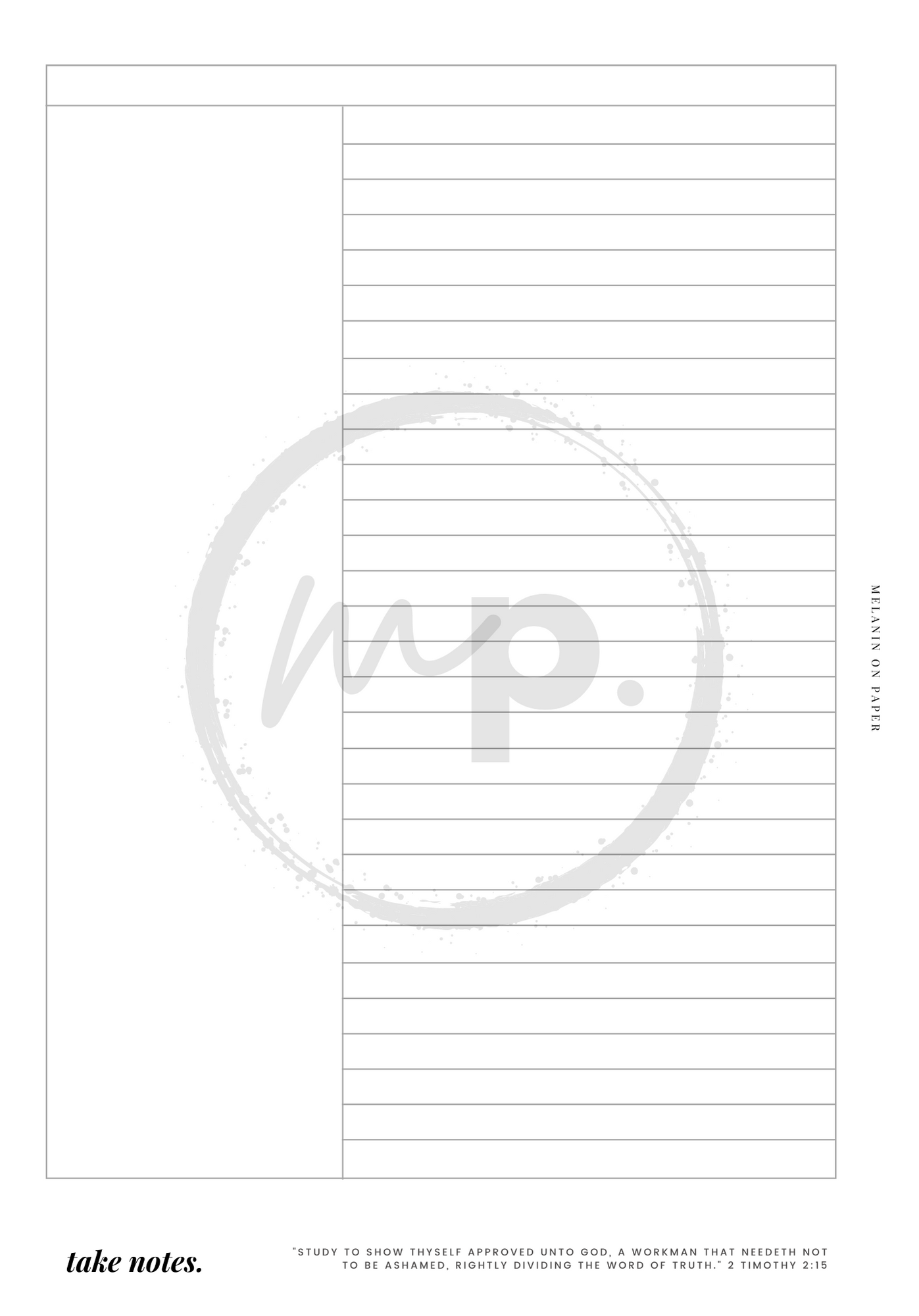 "take notes" Printable Planner Insert Bundle