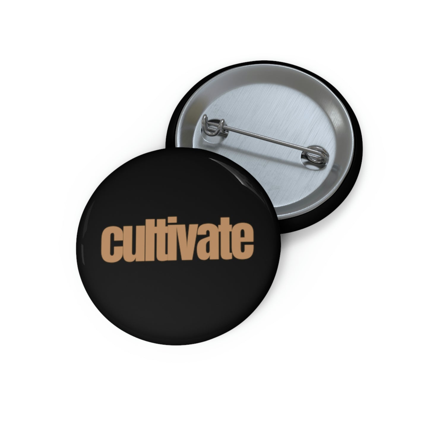 "cultivate" Pin Button - gold