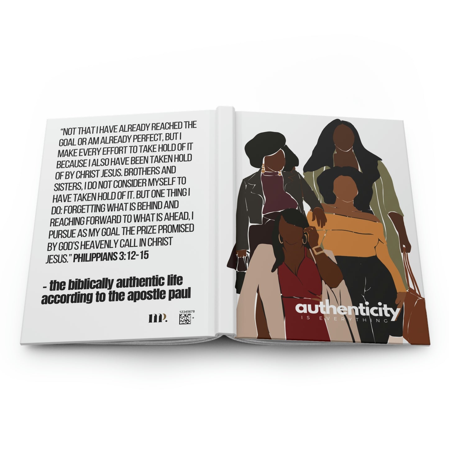 "authenticity is everything" Velvety Matte Hardcover Journal