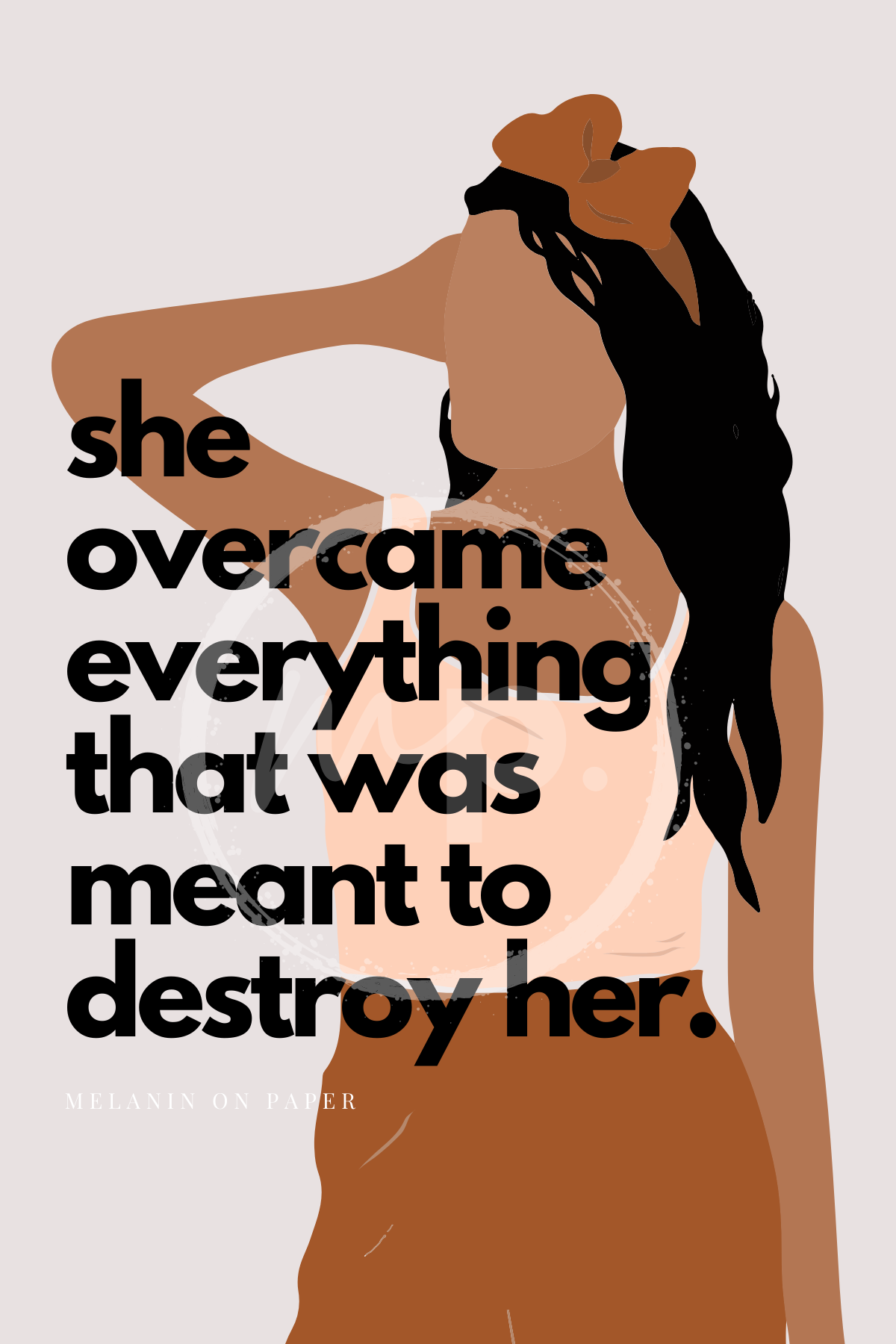 "she overcame everything..." Printable Journaling Card - 2 Versions Included