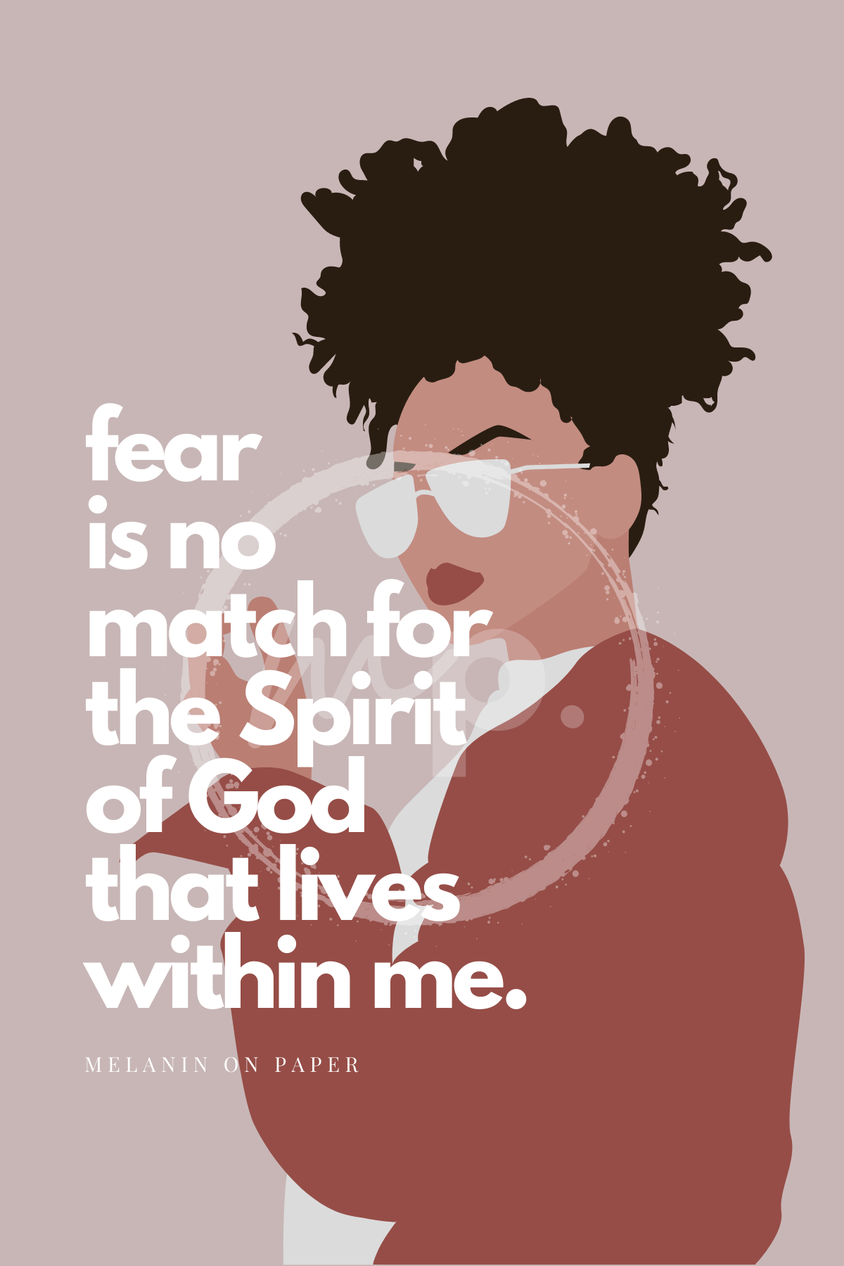 "fear is no match" Printable Journaling Card - 2 Sizes Available