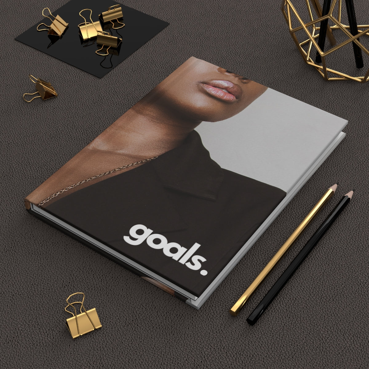 "goals" Velvety Matte Hardcover Journal