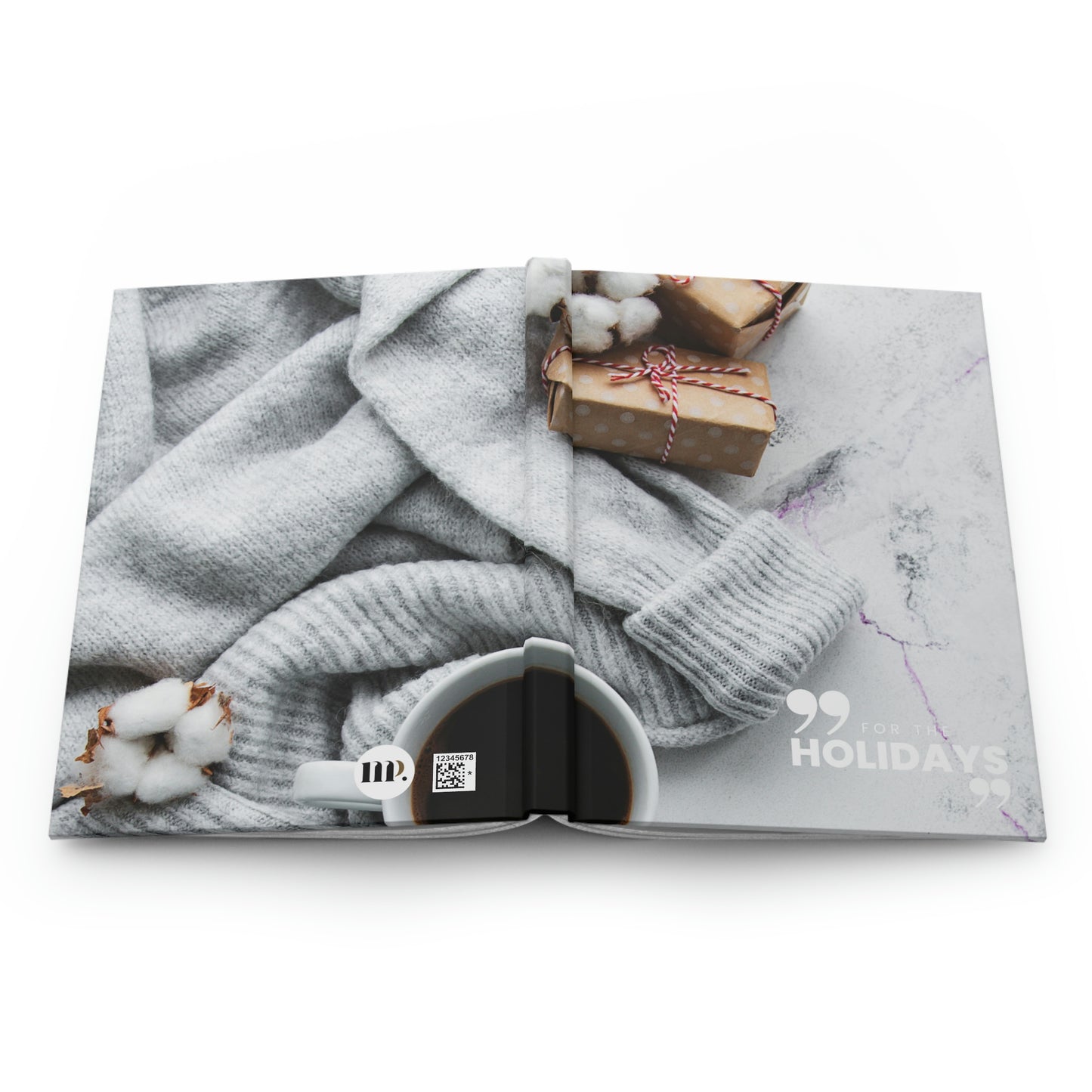 "for the holidays" Velvety Matte Hardcover Journal