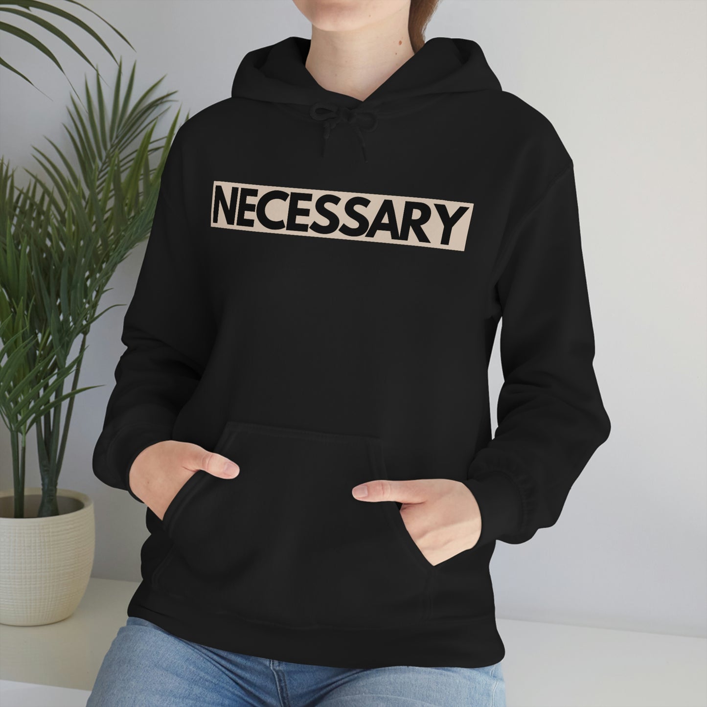 "necessary" Unisex Heavy Blend™ Hooded Sweatshirt - Nude