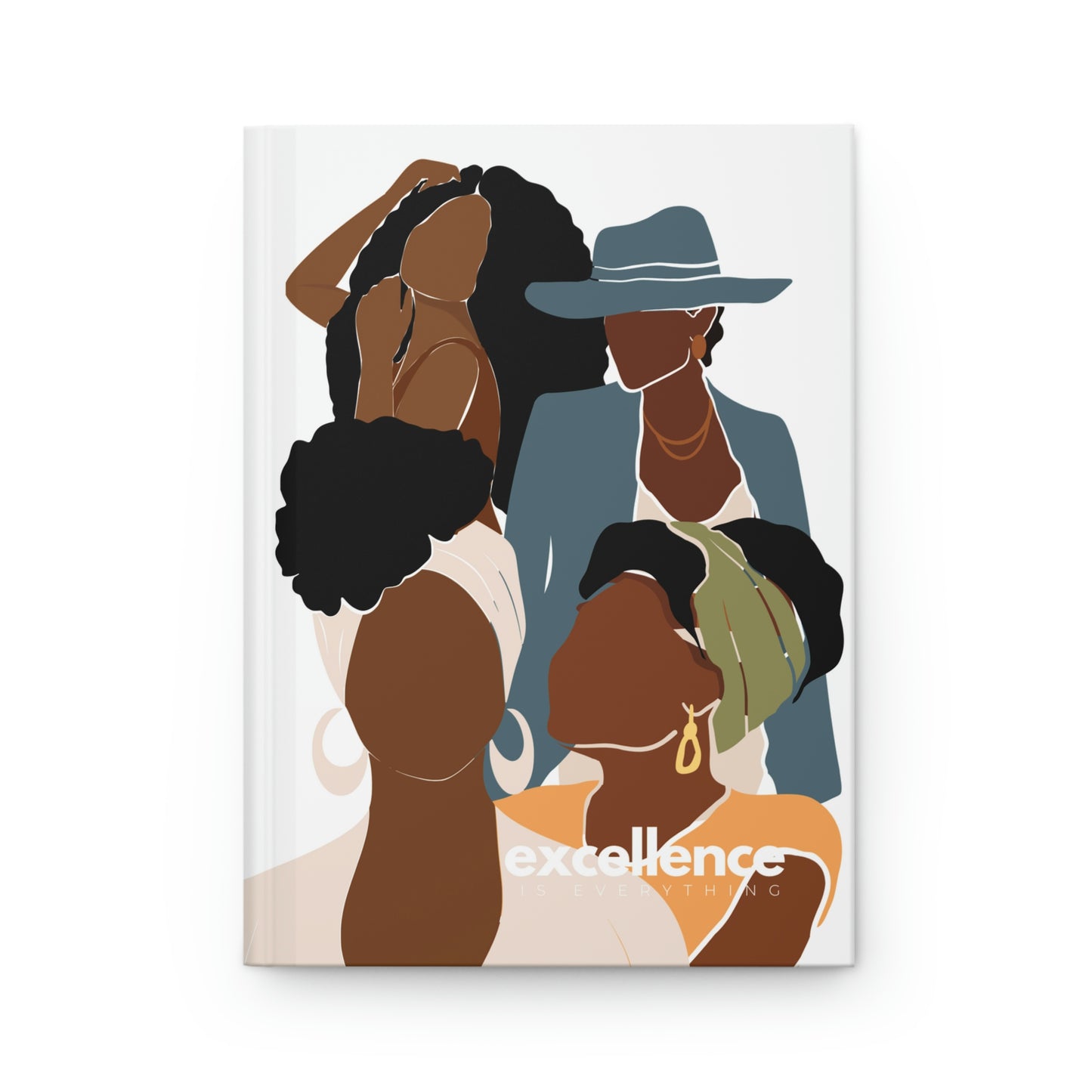 "excellence is everything" Velvety Matte Hardcover Journal