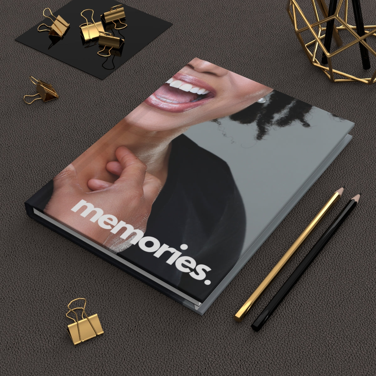 "memories" Velvety Matte Hardcover Journal