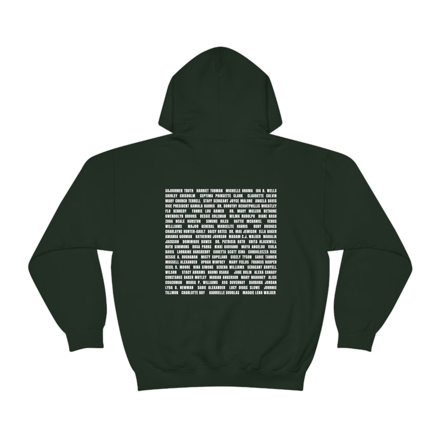 "Revolutionary Black Women" Unisex Heavy Blend™ Hooded Sweatshirt - Black, Chocolate, Navy Blue, Dark Gray, & Hunter Green Available
