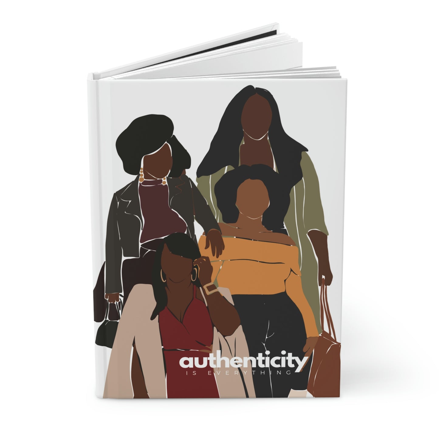 "authenticity is everything" Velvety Matte Hardcover Journal