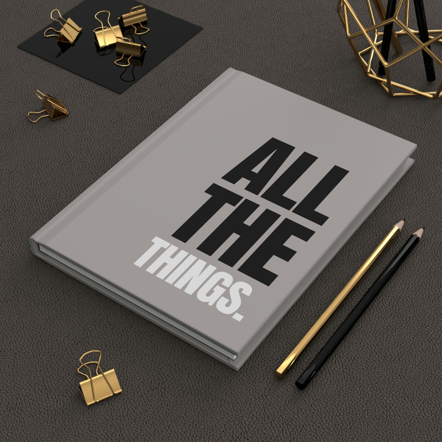 "All the Things" Velvety Matte Hardcover Journal - Nude