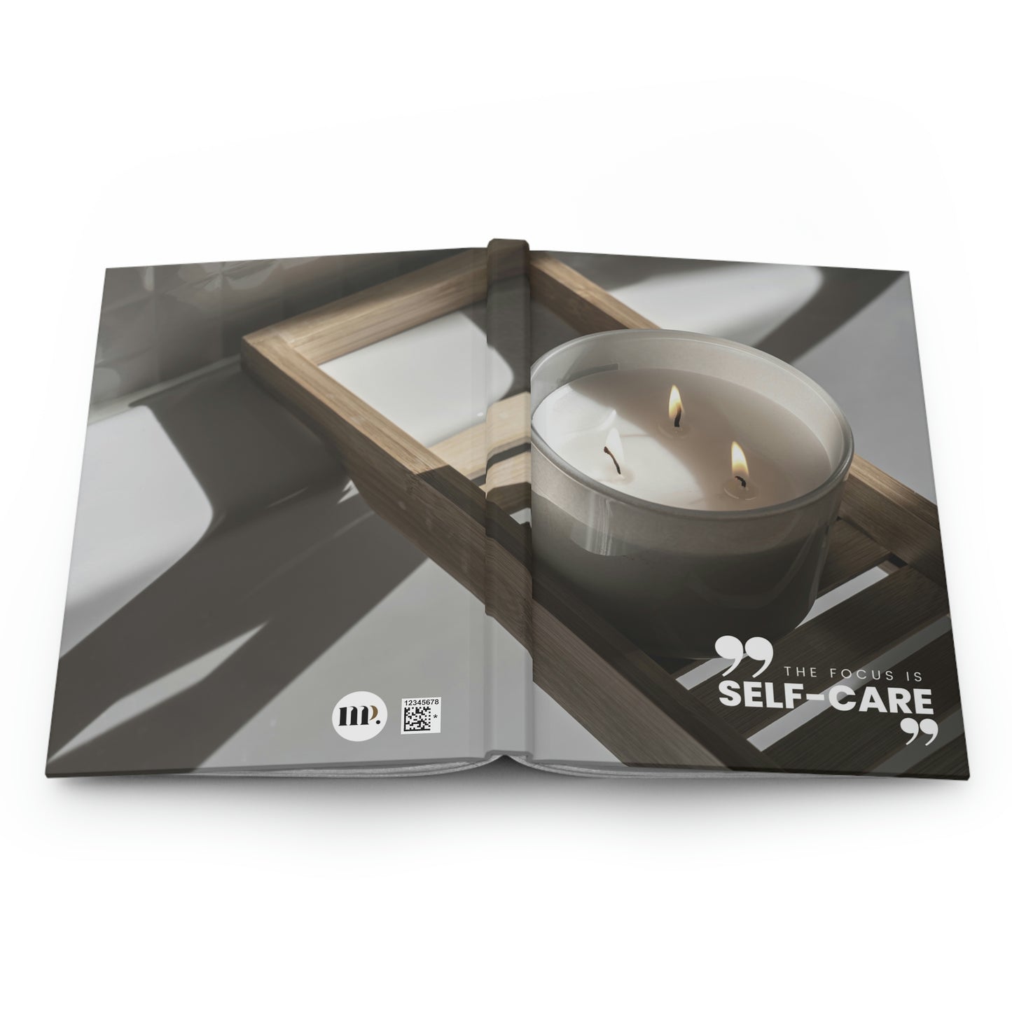 "the focus is self-care" Velvety Matte Hardcover Journal