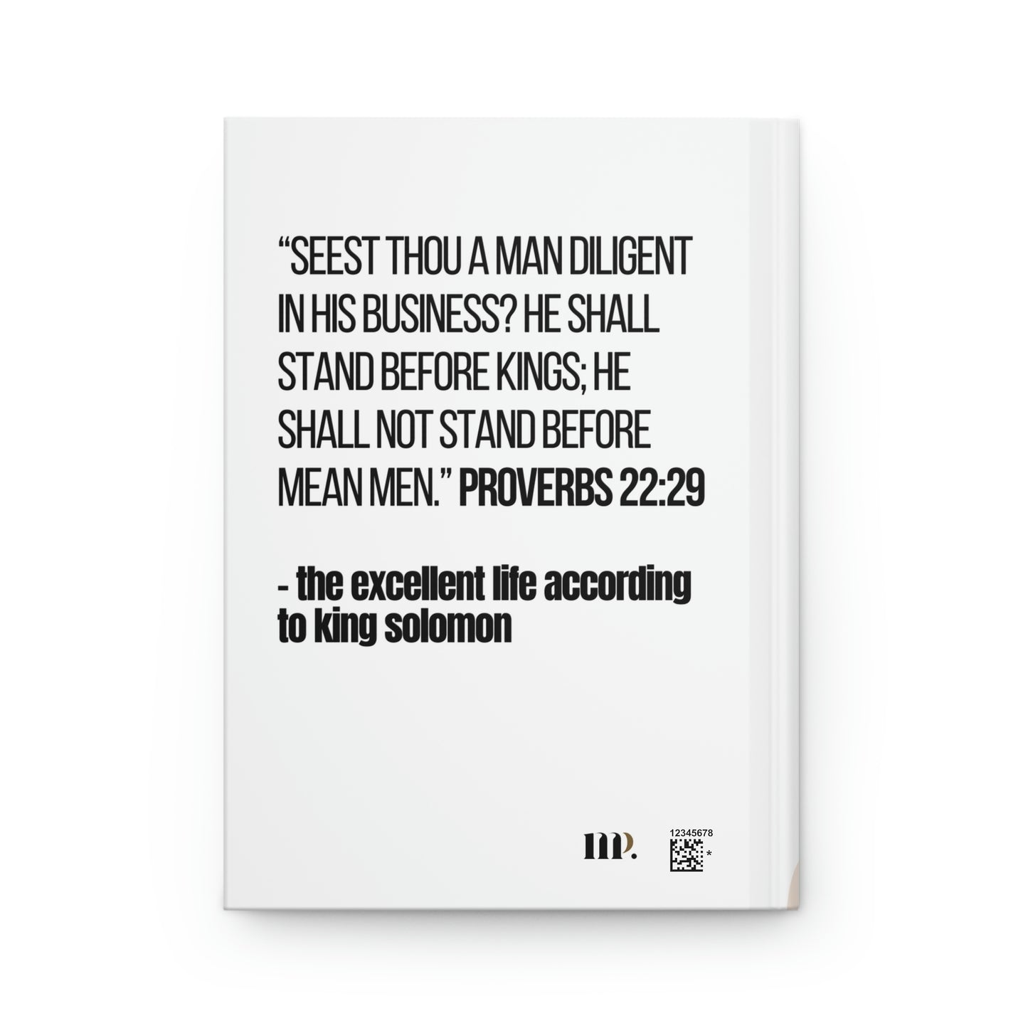 "excellence is everything" Velvety Matte Hardcover Journal