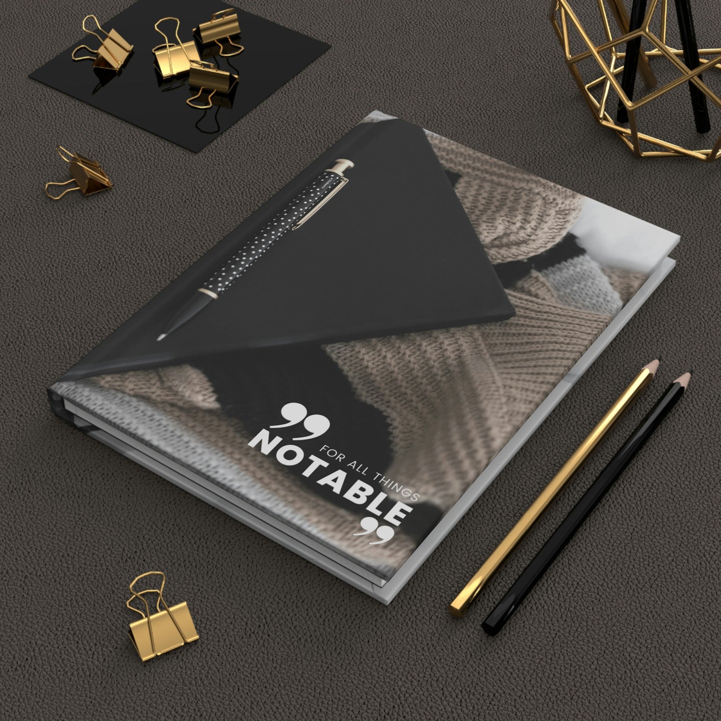 "for all things notable" Velvety Matte Hardcover Journal