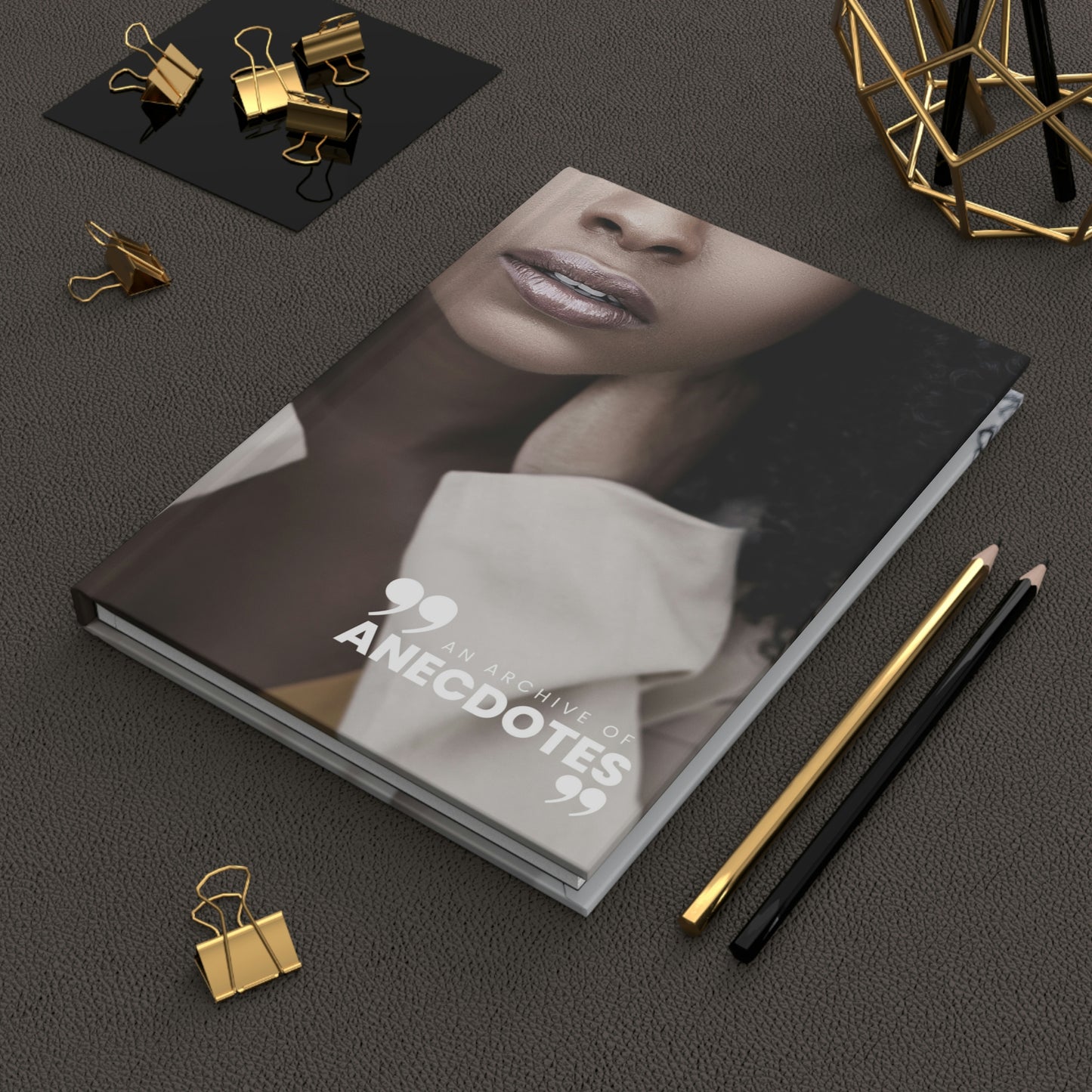 "an archive of anecdotes" Velvety Matte Hardcover Journal