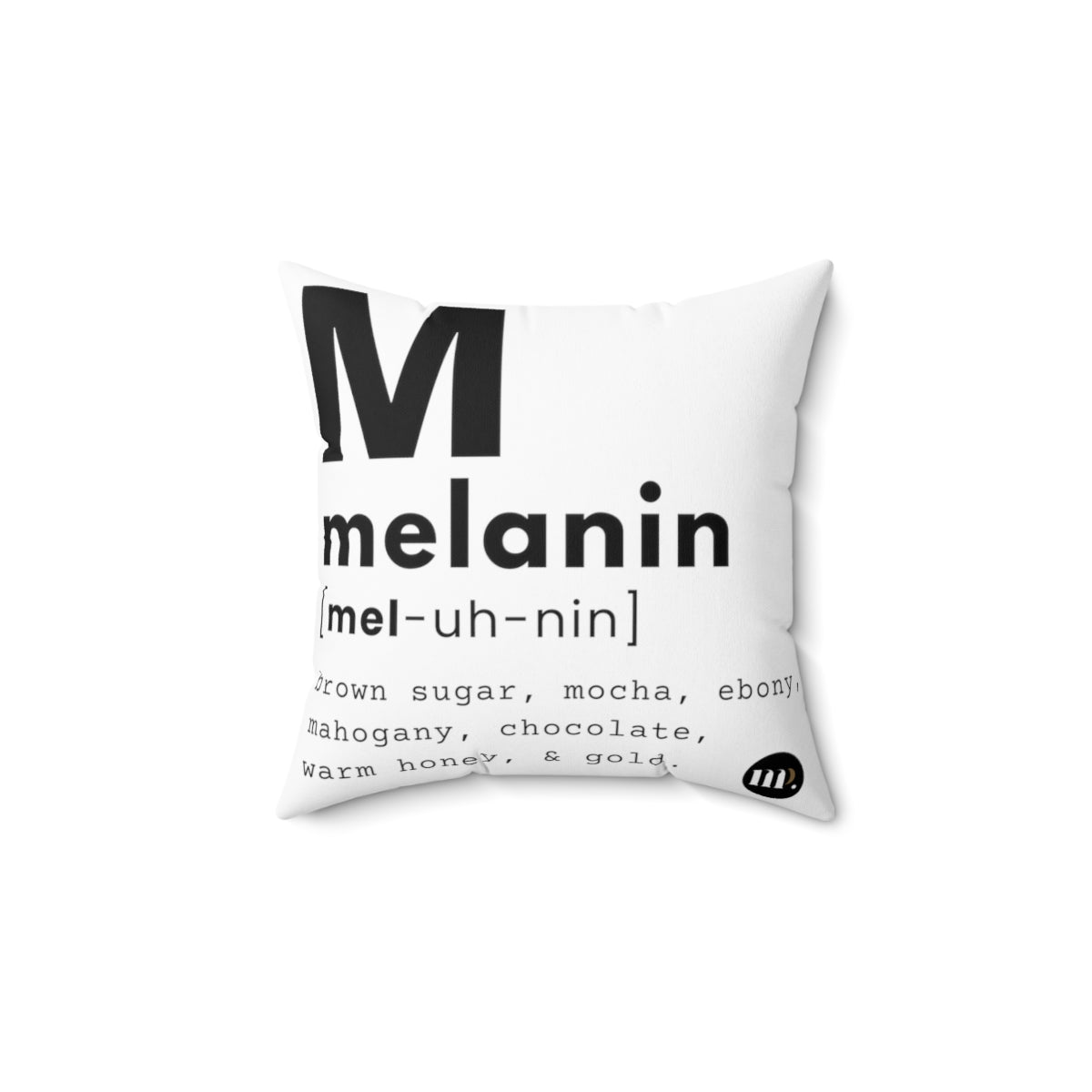 "melanin" & "made in God's image" Double-sided Spun Polyester Square Pillow