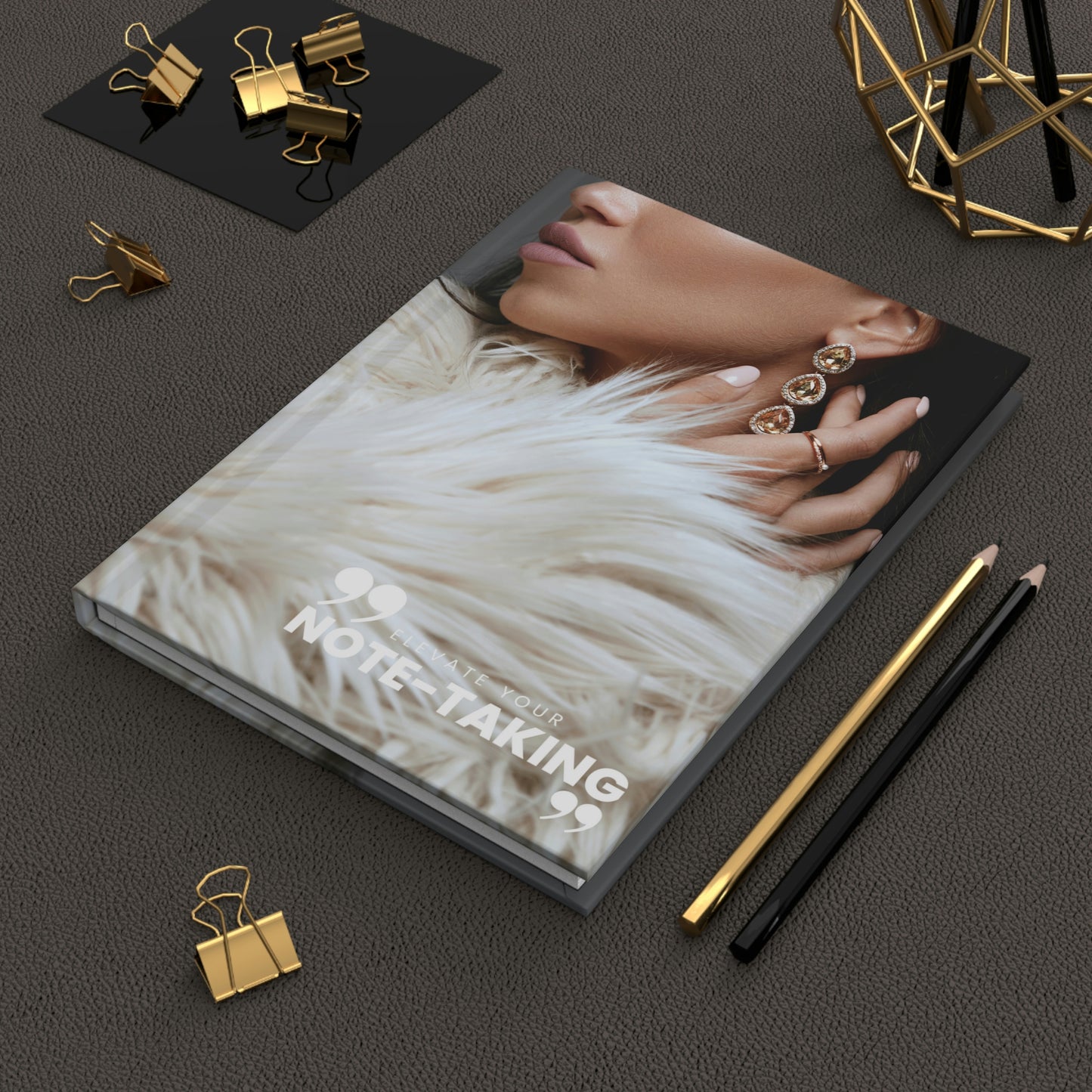 "elevate your note-taking" Velvety Matte Hardcover Journal