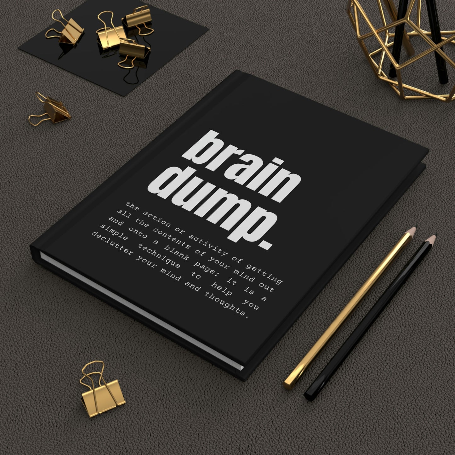 "Brain Dump" Velvety Matte Hardcover Journal