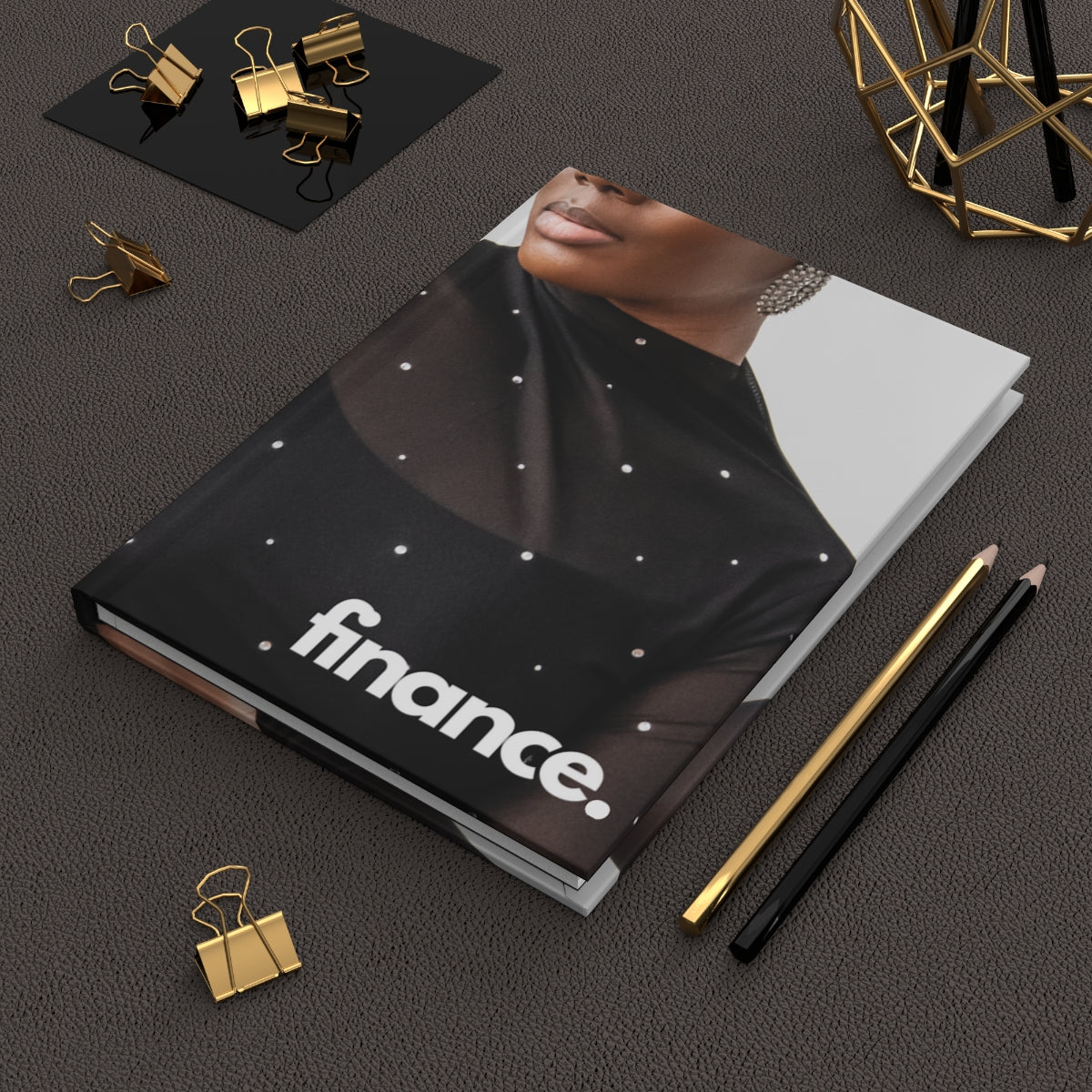 "finance" Velvety Matte Hardcover Journal