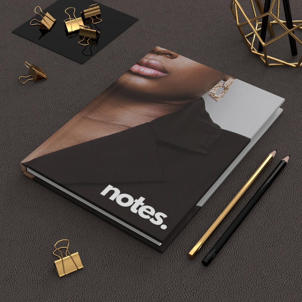 "notes" Velvety Matte Hardcover Journal