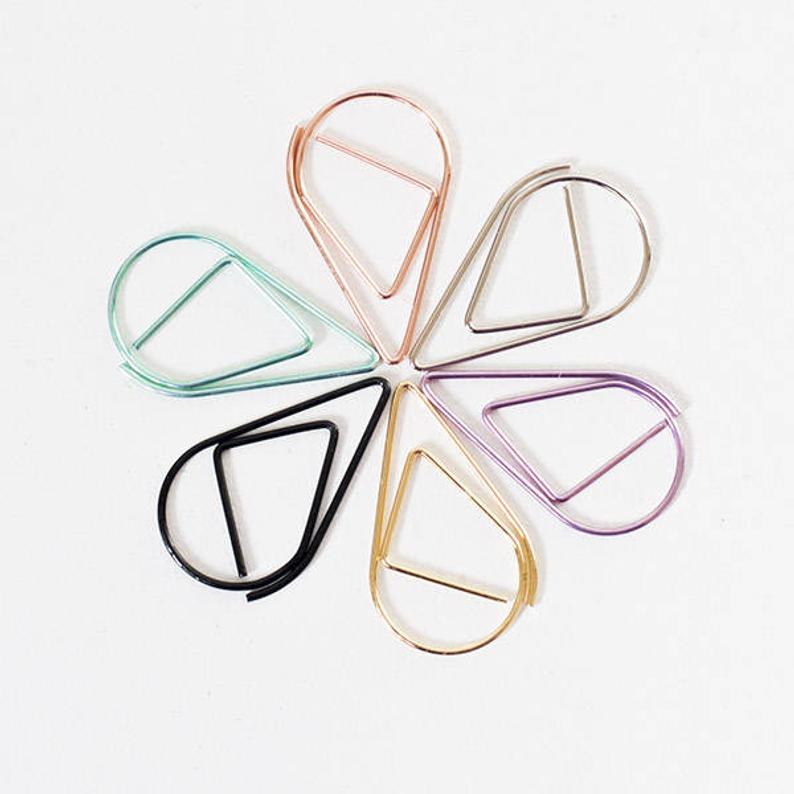 Teardrop Paper Clips (set of 10)