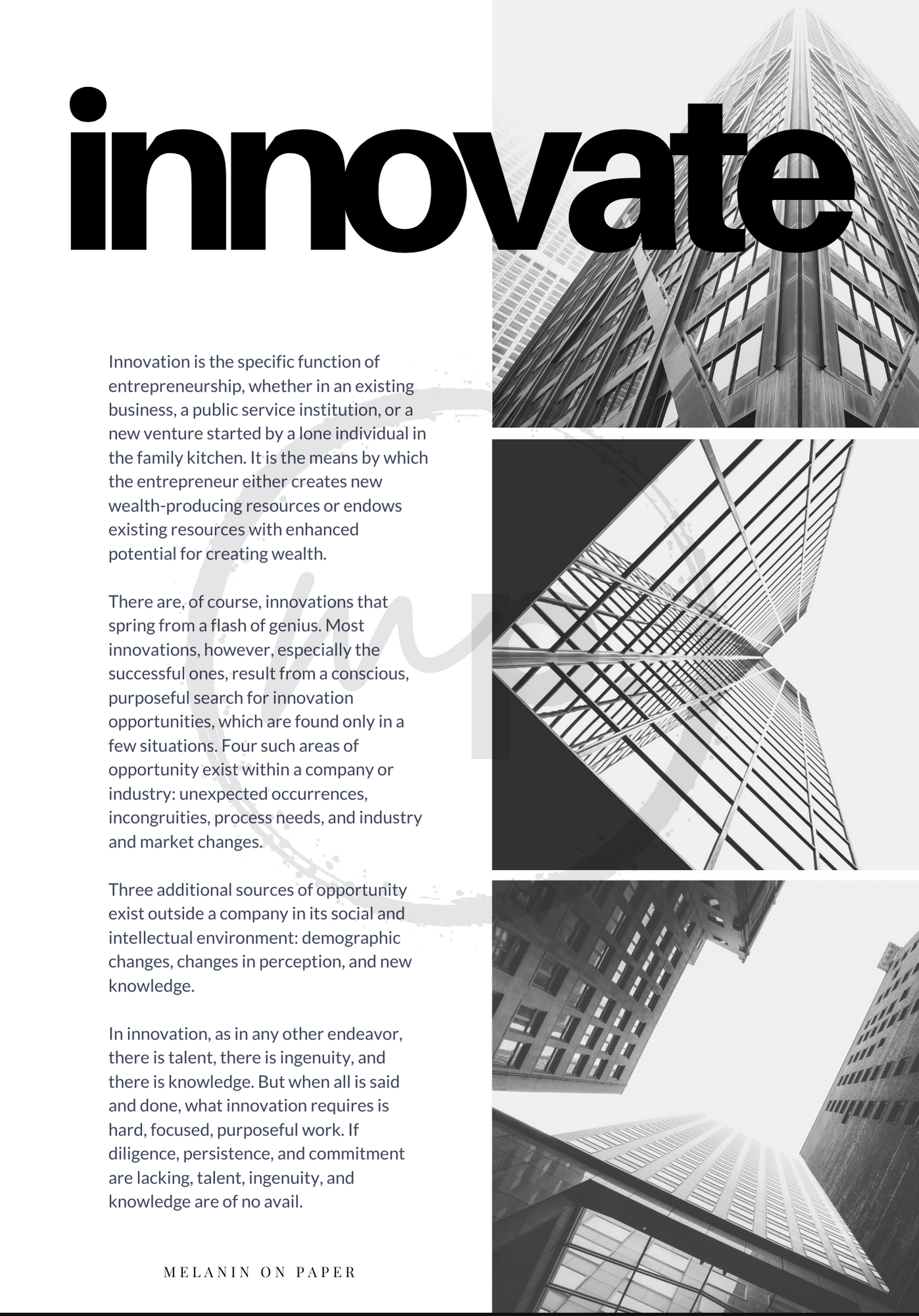 "innovate" Printable Dashboard Insert