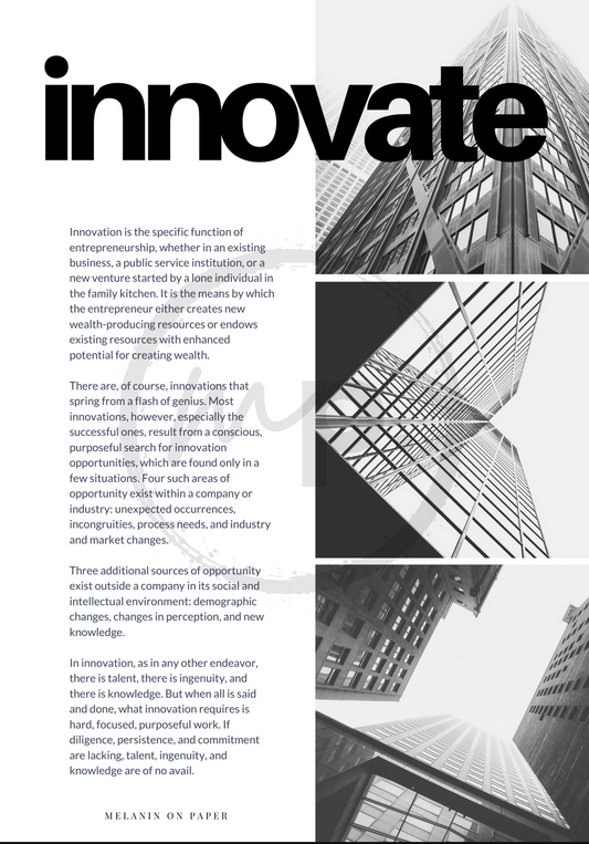 "innovate" Printable Dashboard Insert