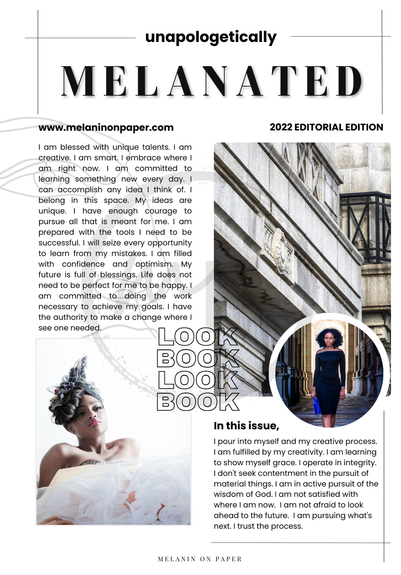 "unapologetically melanated" Printable Dashboard Insert