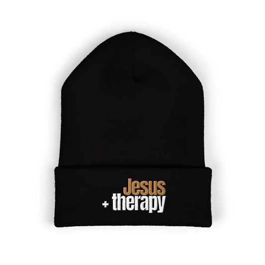"Jesus + Therapy" Classic Cuffed Beanie