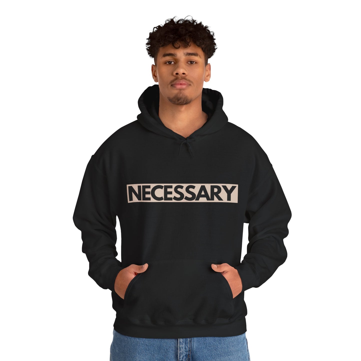 "necessary" Unisex Heavy Blend™ Hooded Sweatshirt - Nude