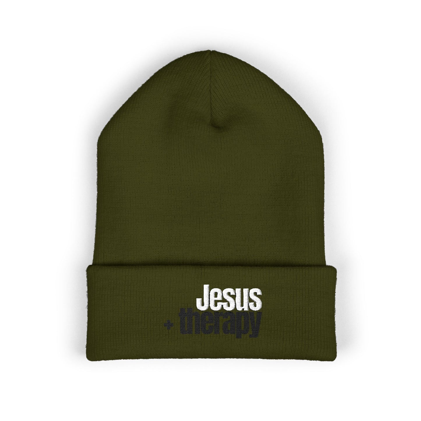 "Jesus + Therapy" Classic Cuffed Beanie