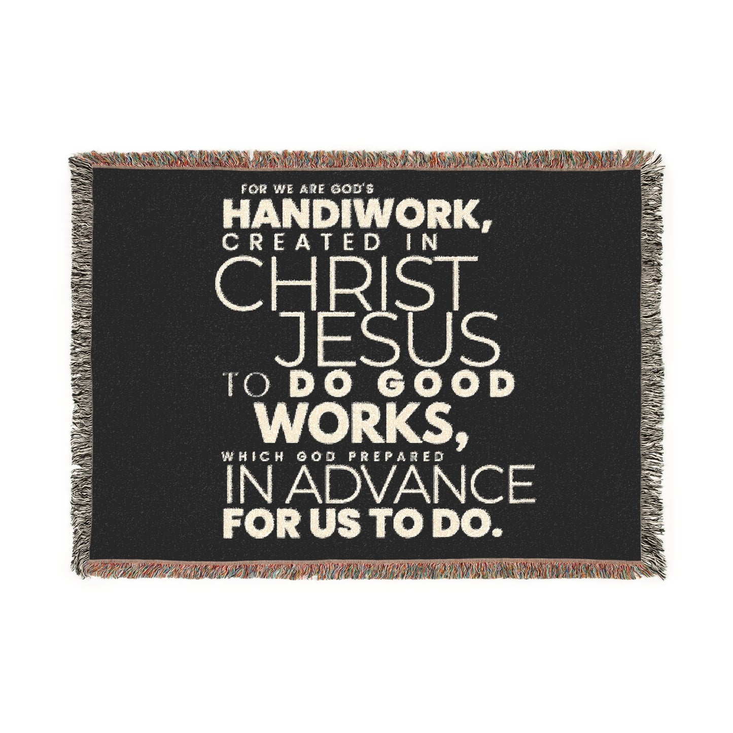 "Ephesians 2:10" Cozy Woven Blanket