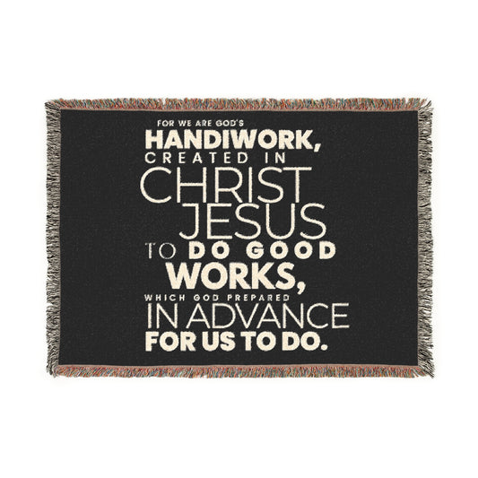 "Ephesians 2:10" Cozy Woven Blanket