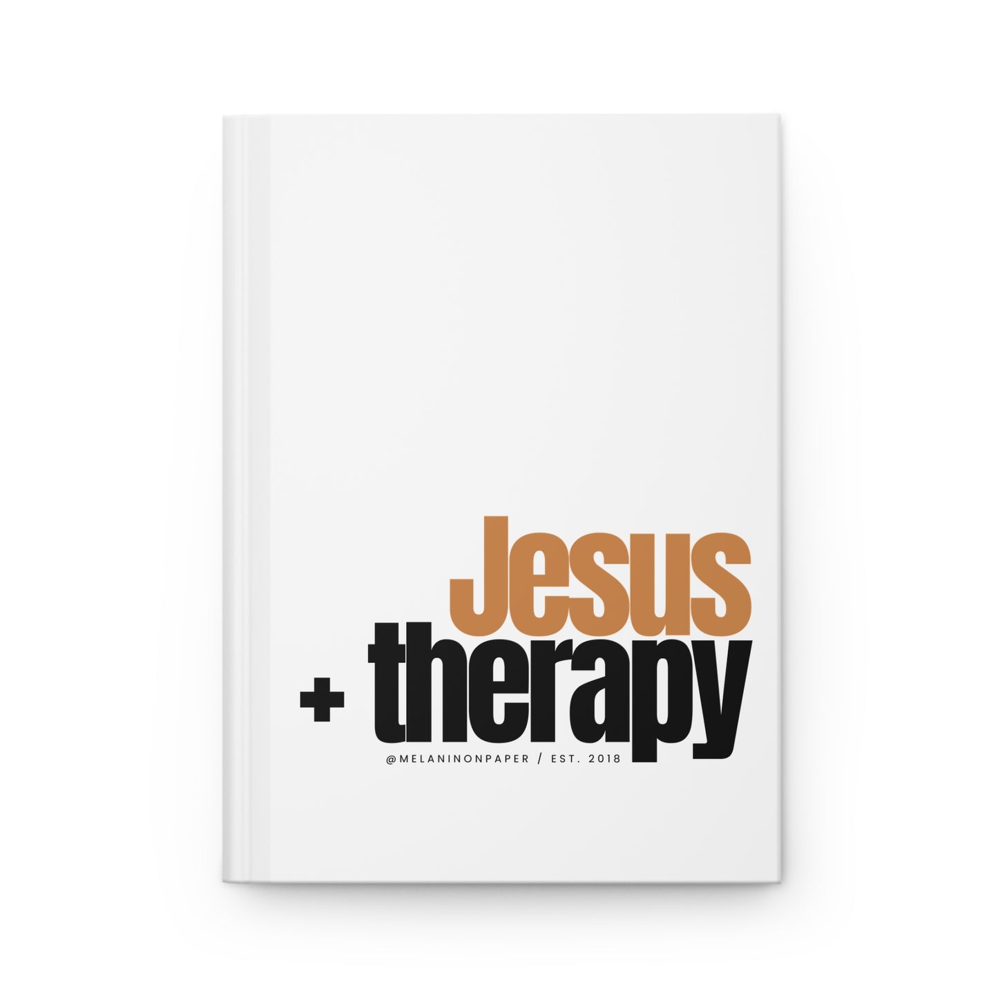 "Jesus + therapy" Velvety Matte Hardcover Journal (white)
