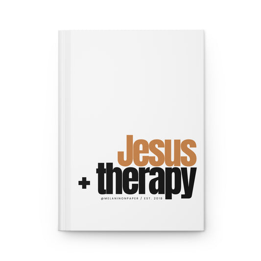 "Jesus + therapy" Velvety Matte Hardcover Journal (white)