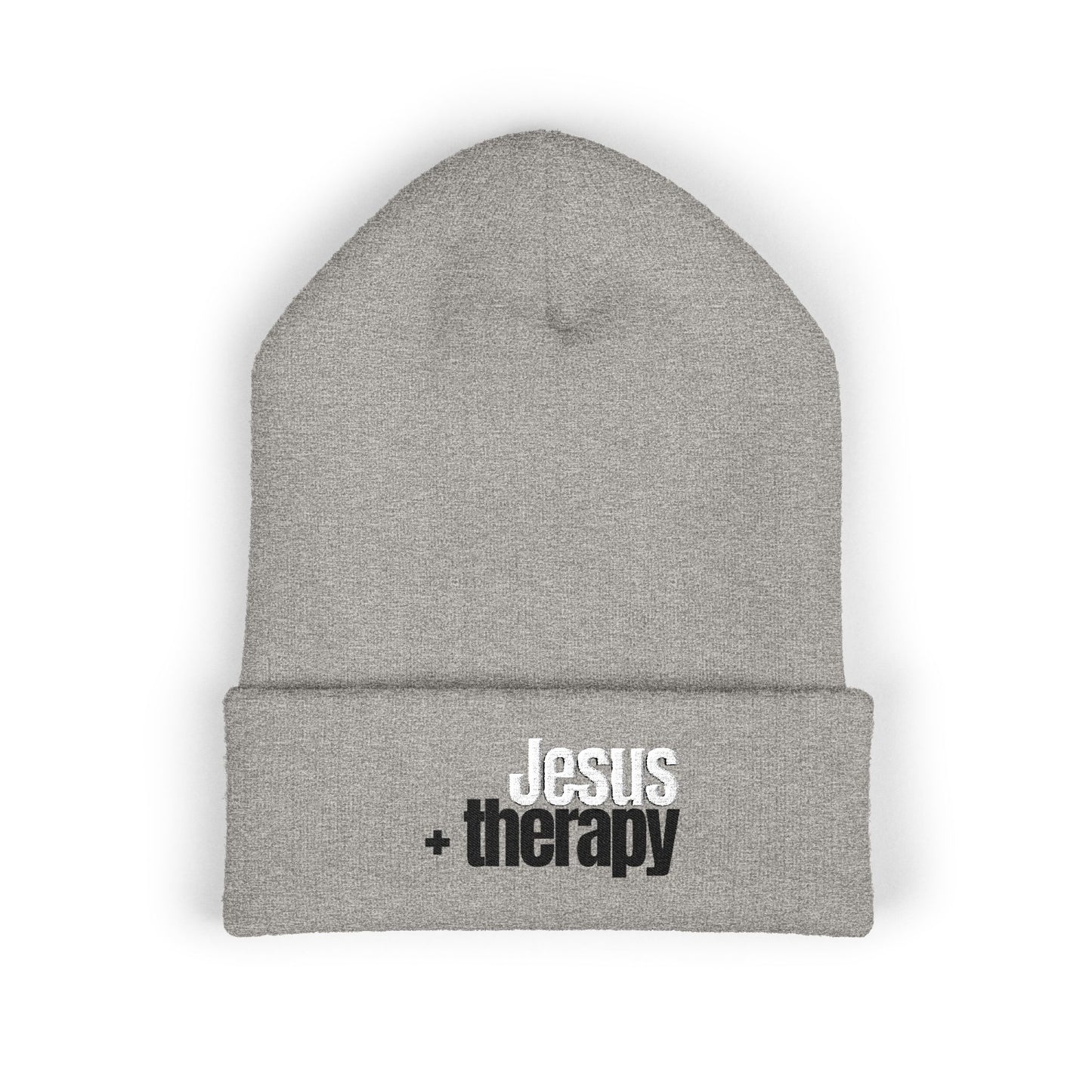 "Jesus + Therapy" Classic Cuffed Beanie
